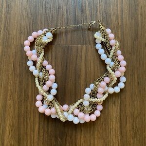Multi-Strand Chain Beaded Necklace